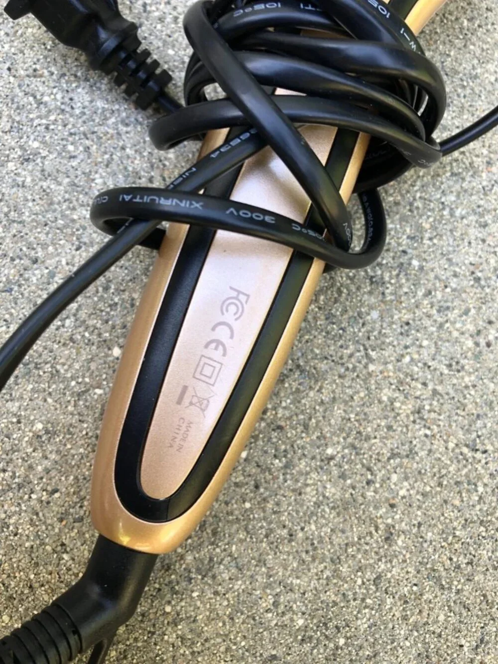 GISALA Metal Ceramic Hair Straightening Brush Heater Gold - Tested Working - Picture 2 of 6